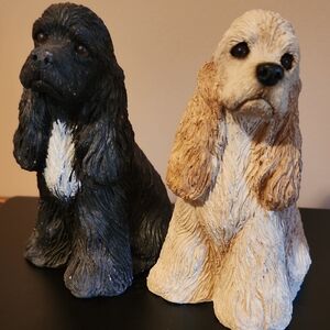 Sandicast Pair Of Cocker Spaniel Dog Figurines